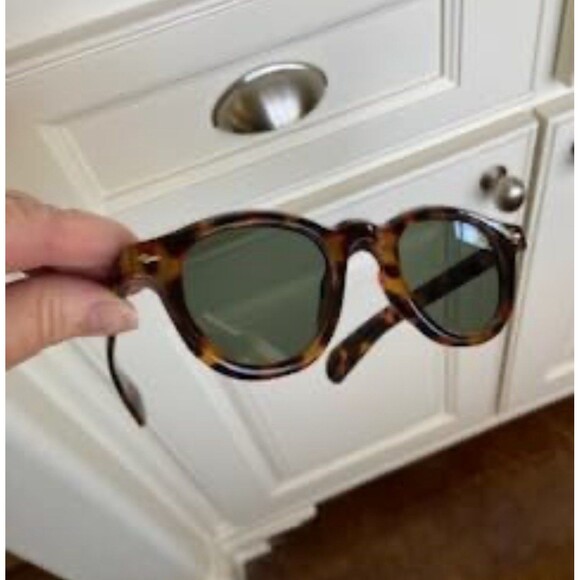 European and American Fashion Oval Leopard Print Sun Glasses Retro Rice Studded - Picture 5 of 6